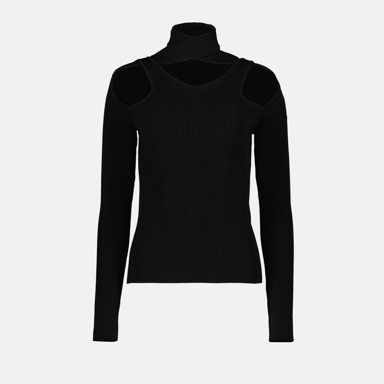 Cutout Sweater Helmut Lang Cutout Turtleneck Black Turtleneck