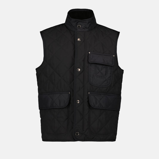 Quilted sleeveless jacket
