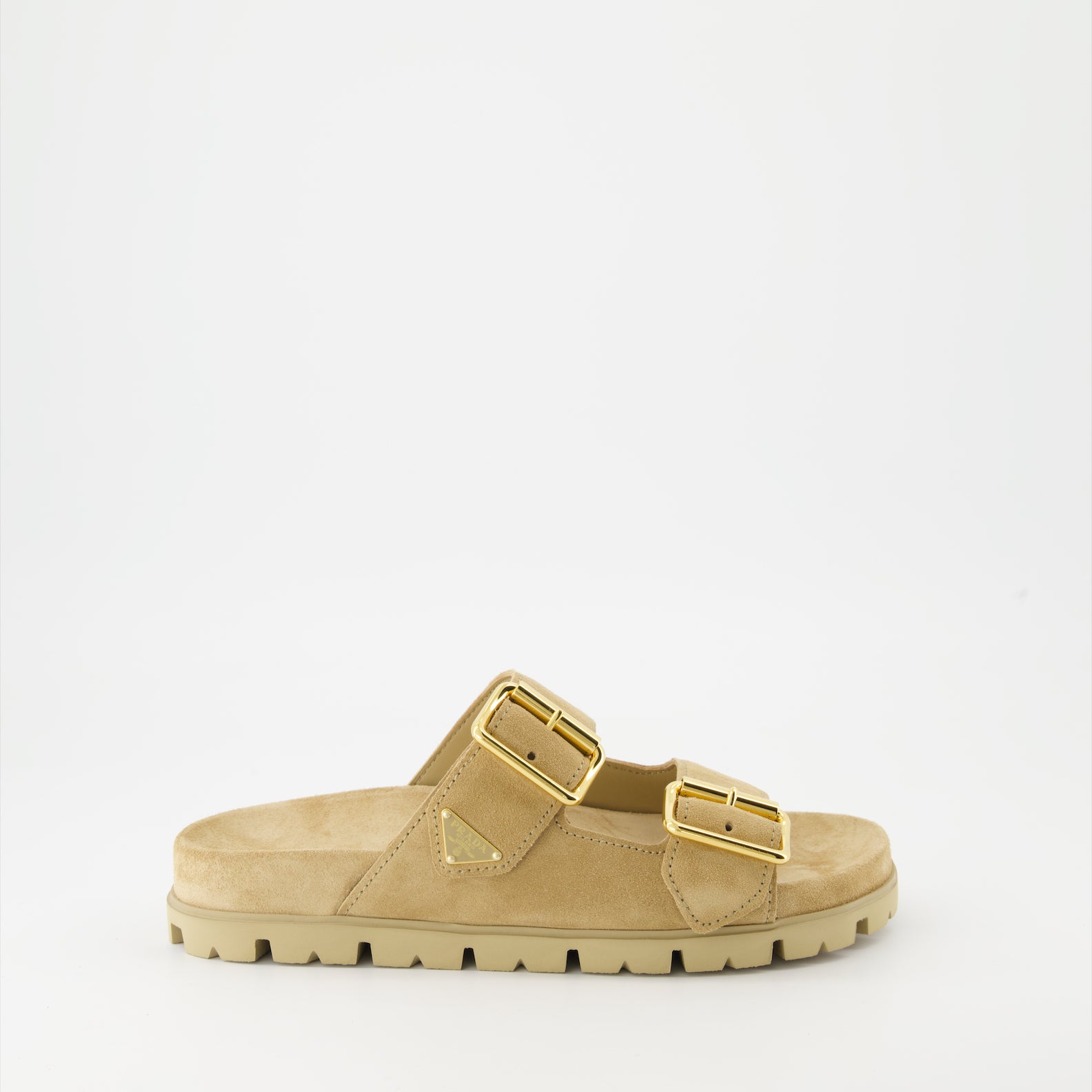 プラダベージュサンダル PRADA ⭐︎新品⭐︎ベージュ スライドサンダル 