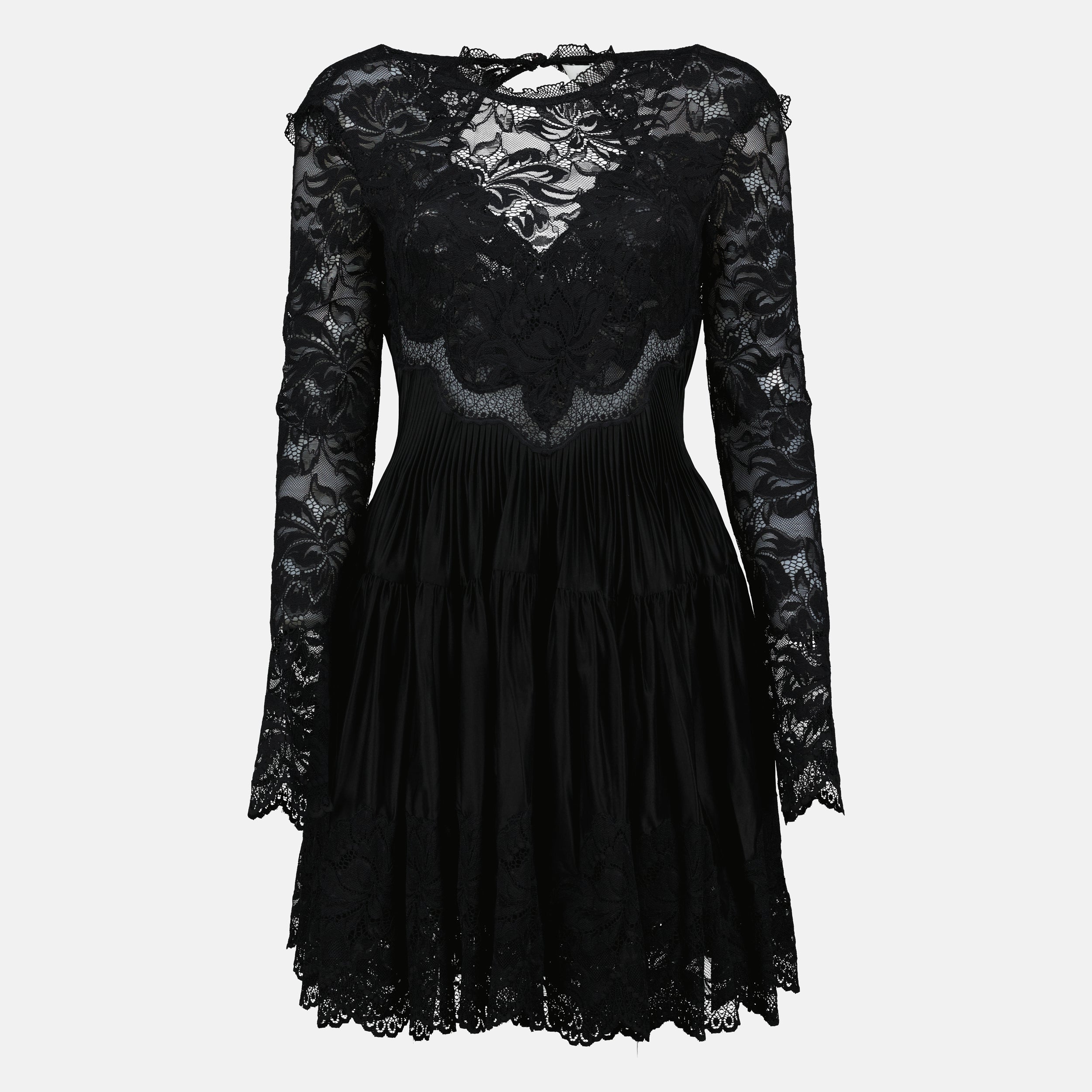 plus size maxi lace dress Plus Size Long Sleeve Lace Maxi Dress with Tie Front