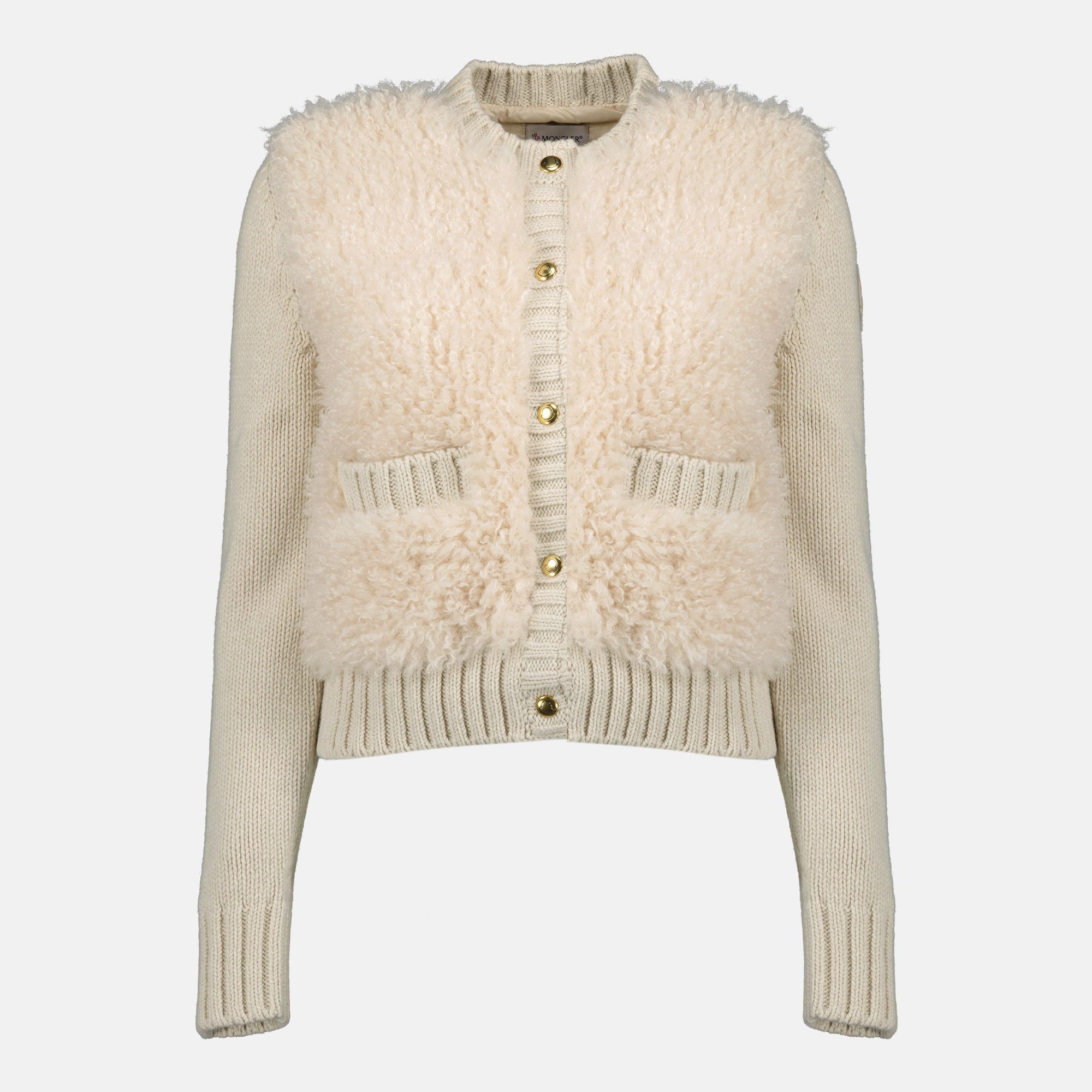 ベージュウールとテディのカーディガン Moncler - 女性用 – myCompañero