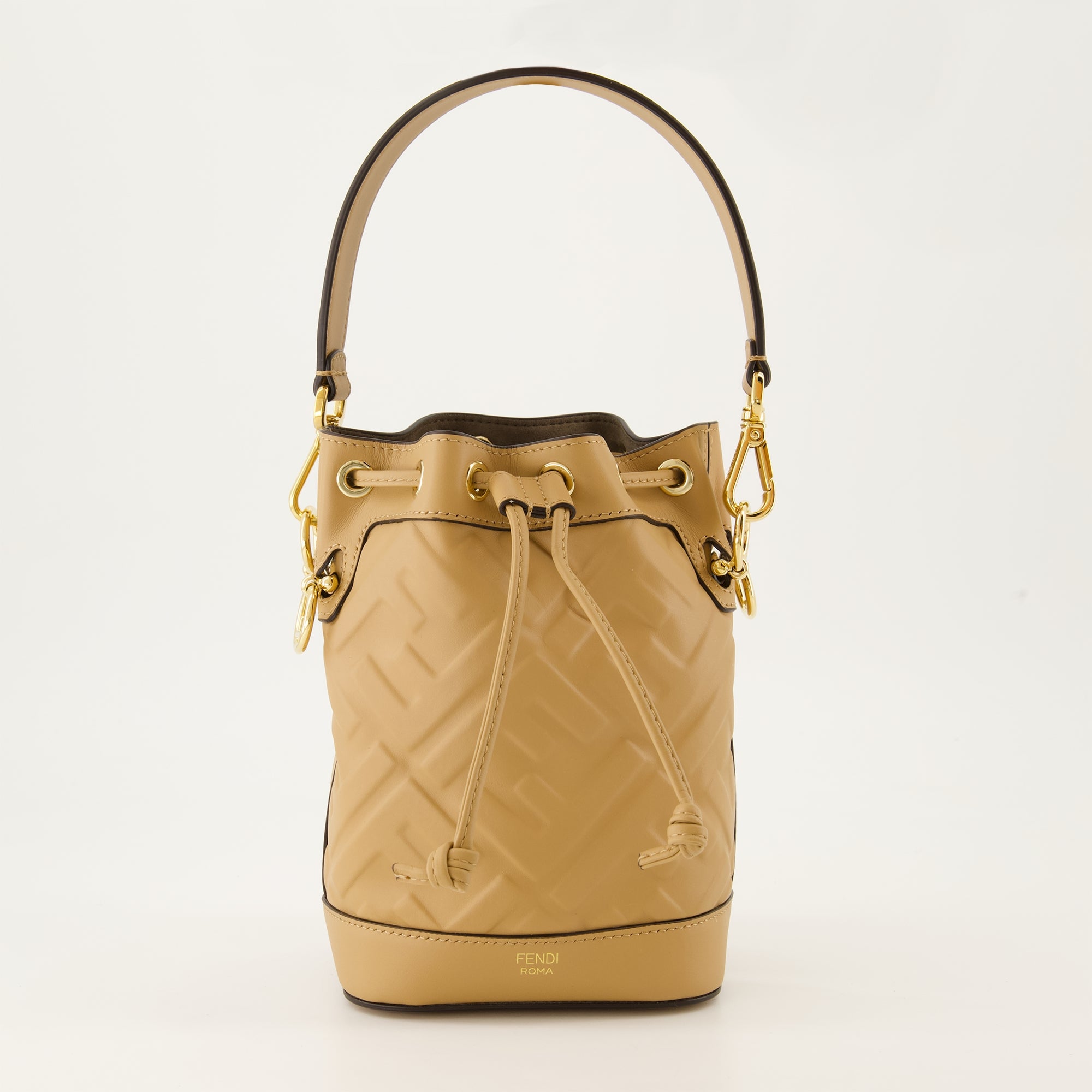 Fendi Bucket Bag Beige Fendi Brown Mini Leather Mon Tresor Bucket