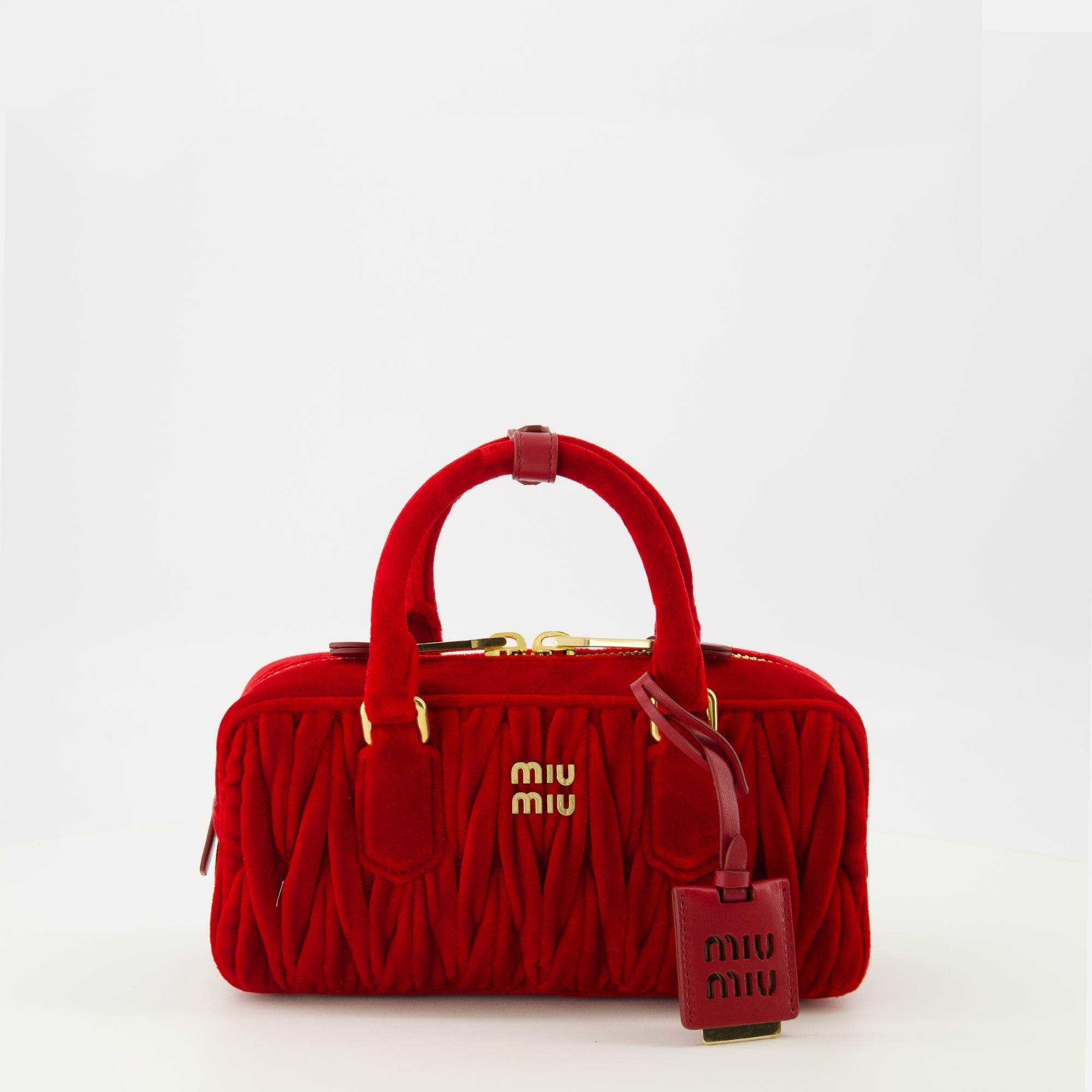 Red Quilted Velvet Arcadie Bag Miu Miu - Women – myCompañero