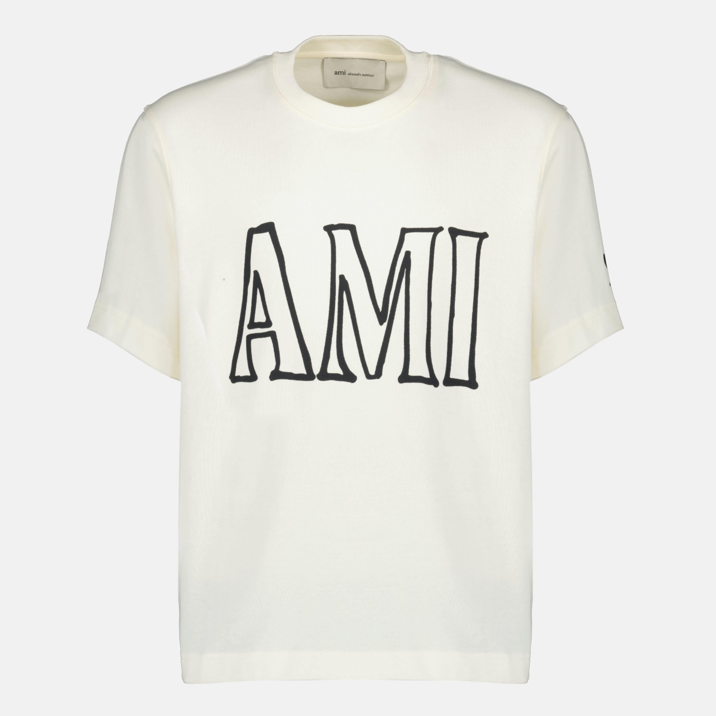 ホワイトプリントTシャツ AMIパリ - 男女共 – myCompañero