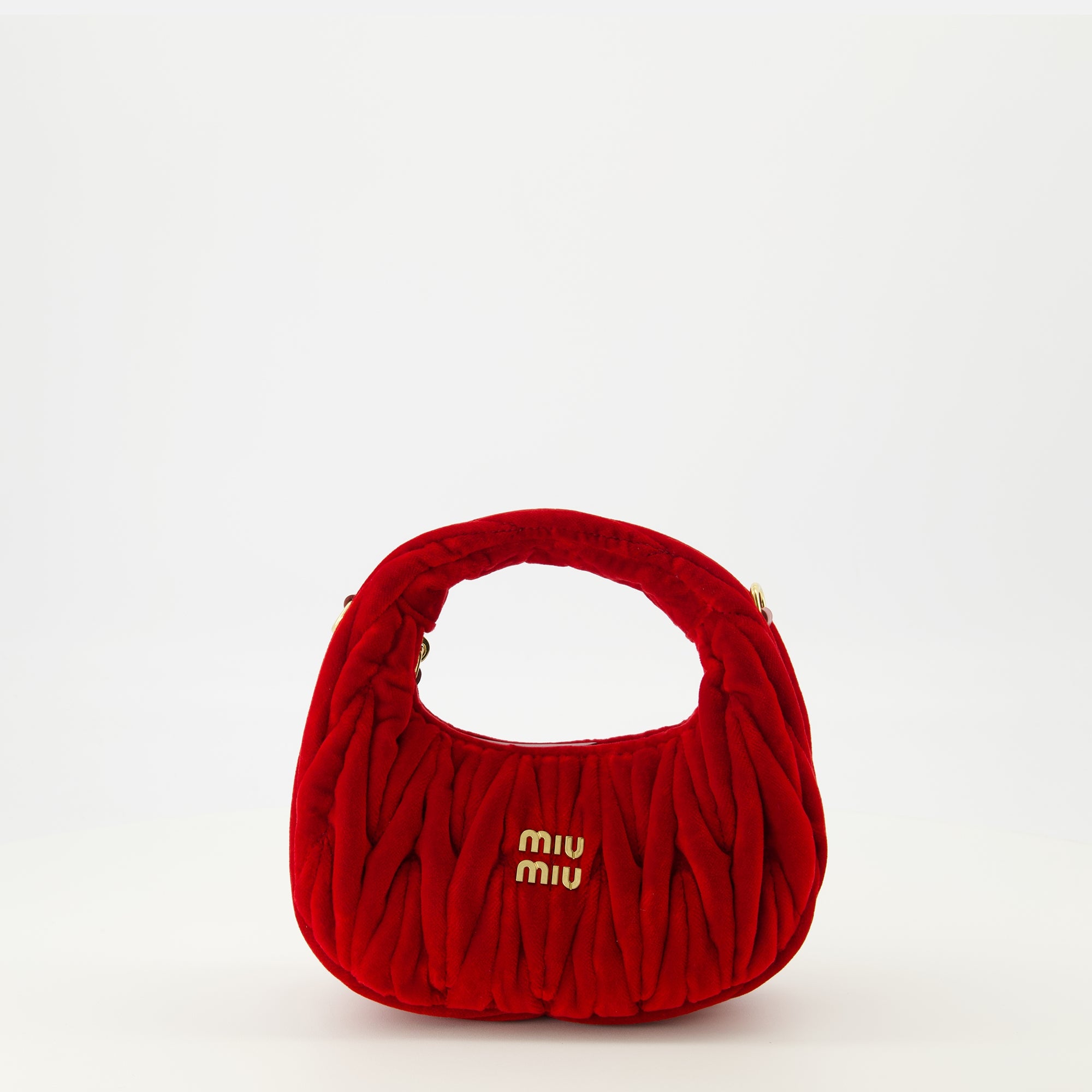 Mini Wander Bag in Red Quilted Velvet Miu Miu - Women – myCompañero
