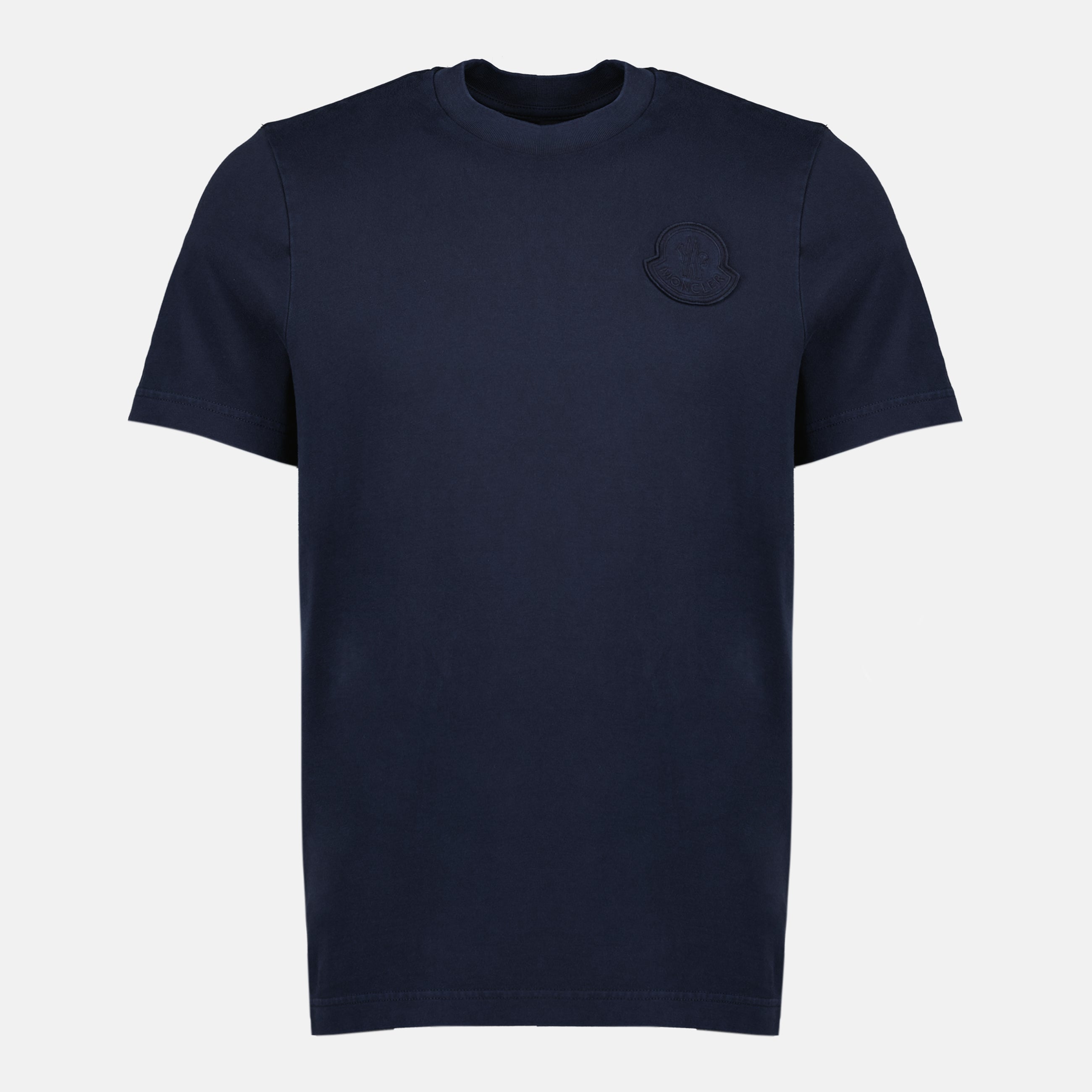 Navy Blue Embroidered Logo T-Shirt from Moncler - Men – myCompañero