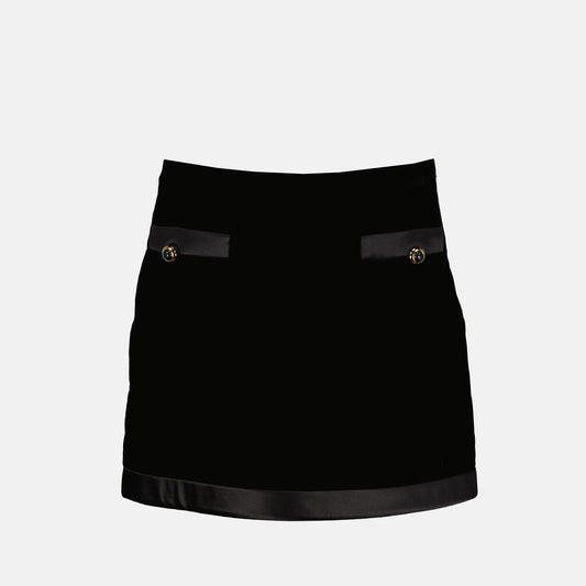 Boucle fabric mini skirt