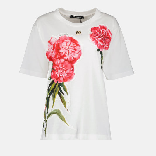 T shirt orchidée à logo