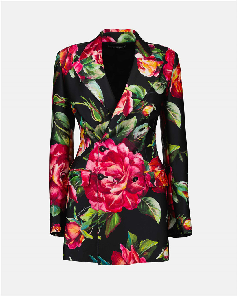 Rose Printed Blazer
