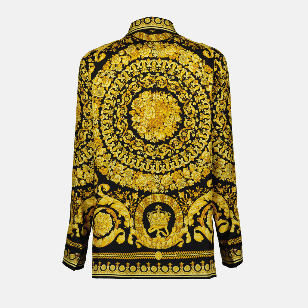 Hemden Chemise en soie Versace Schwarz Femme