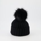 Chapeaux, casquettes et bonnets Bonnet à pompon Moncler Noir Femme