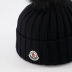 Chapeaux, casquettes et bonnets Bonnet à pompon Moncler Noir Femme