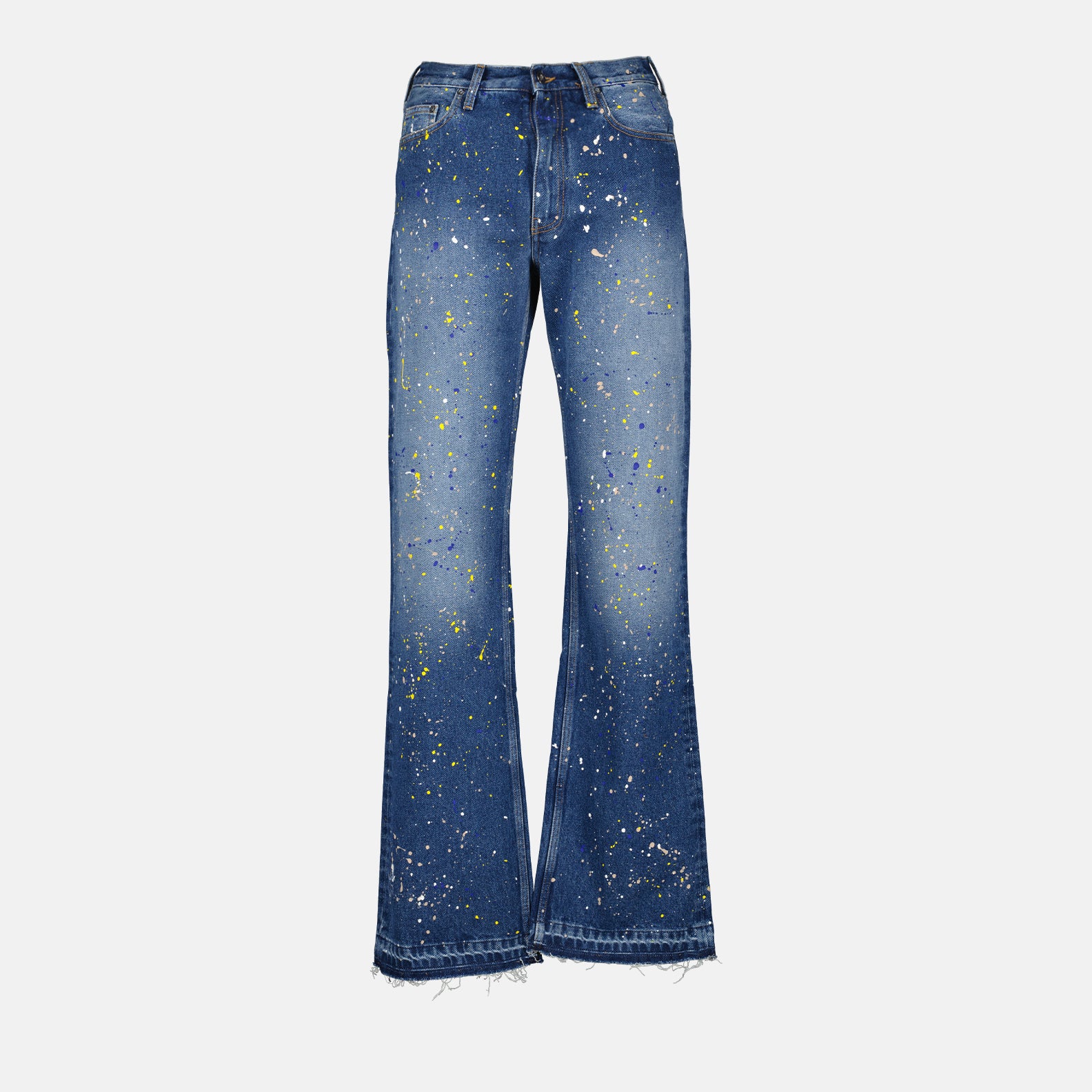 Pantaloni Pantalon jean Paint Off-White Blu Homme