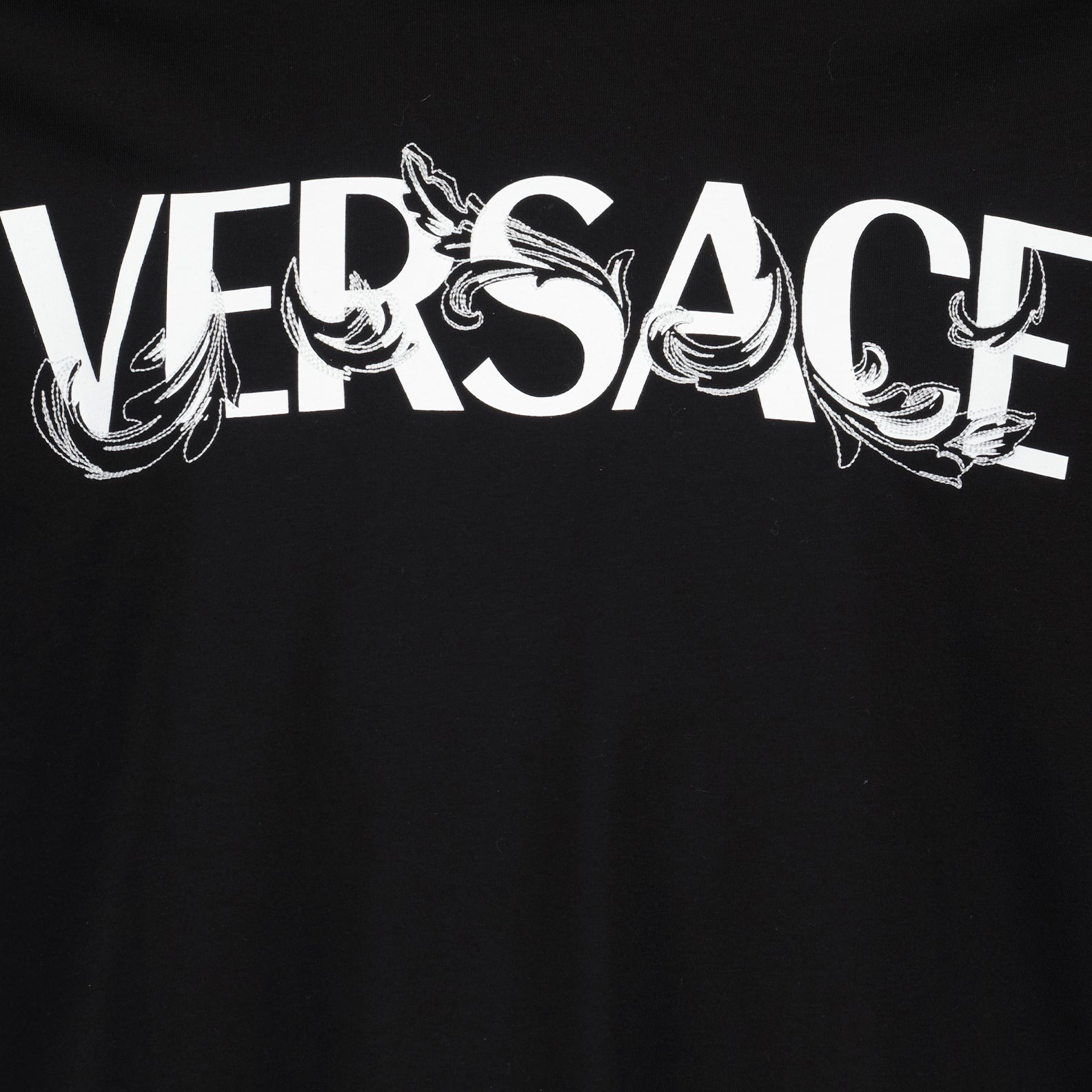 Camisetas T-shirt Barocco Silhouette Versace Negro Homme
