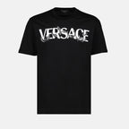 Camisetas T-shirt Barocco Silhouette Versace Negro Homme