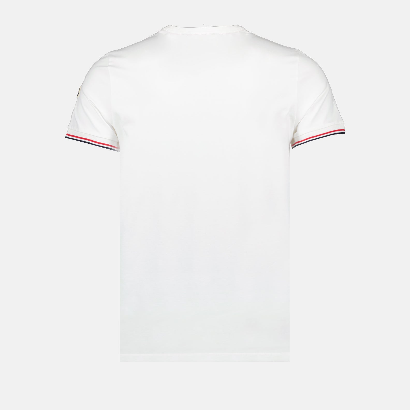 T-shirt T-shirt à logo et liseré Moncler Bianco Homme