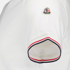 T-shirt T-shirt à logo et liseré Moncler Bianco Homme