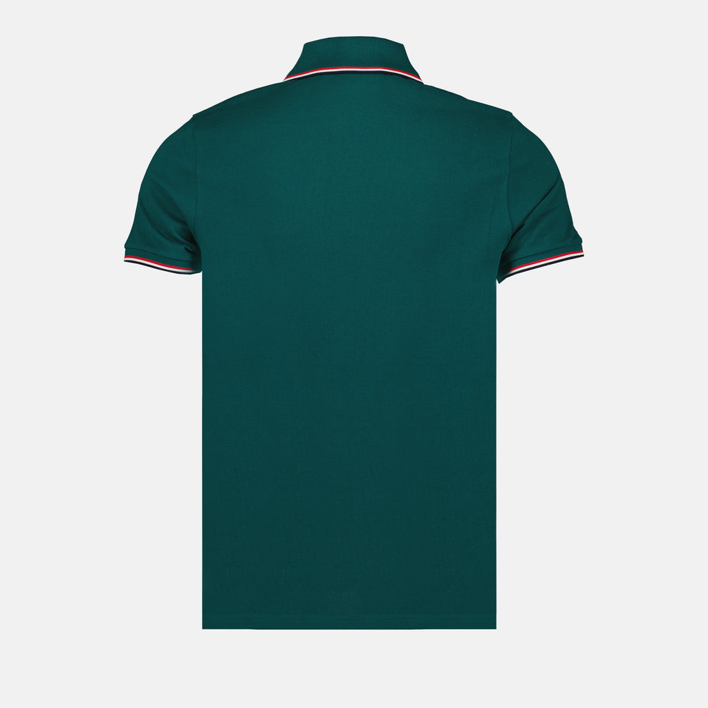 Polos Polo à logo et liseré Moncler Vert Homme