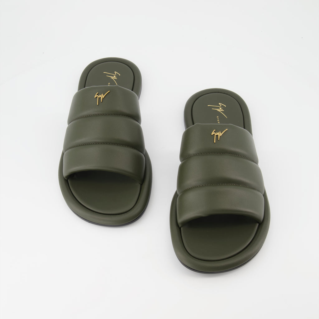 Sapatos abertos Claquettes Harmande Giuseppe Zanotti Verde Homme