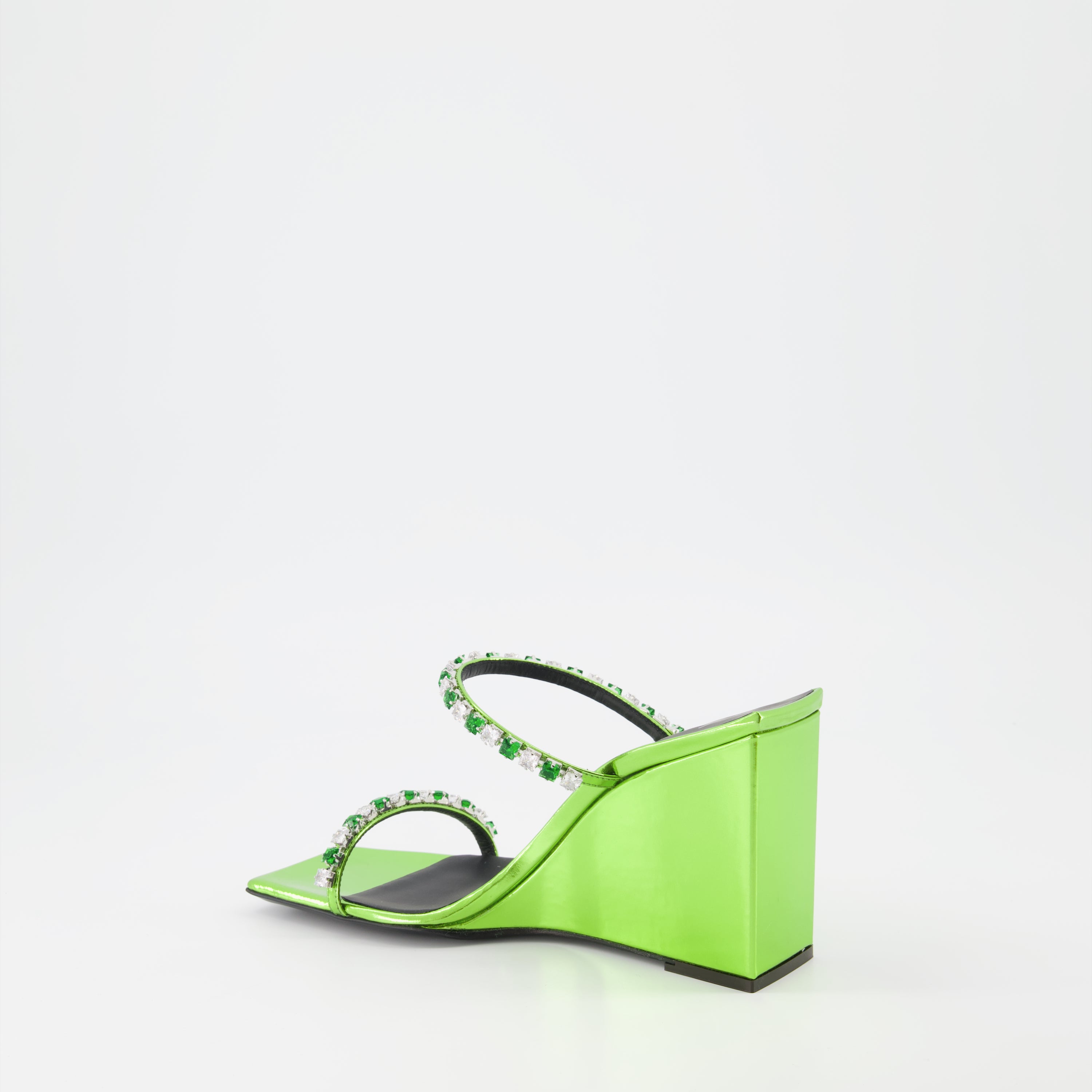 オープントゥシューズ シャングアイ ウェッジ ミュール Giuseppe Zanotti 緑 女性