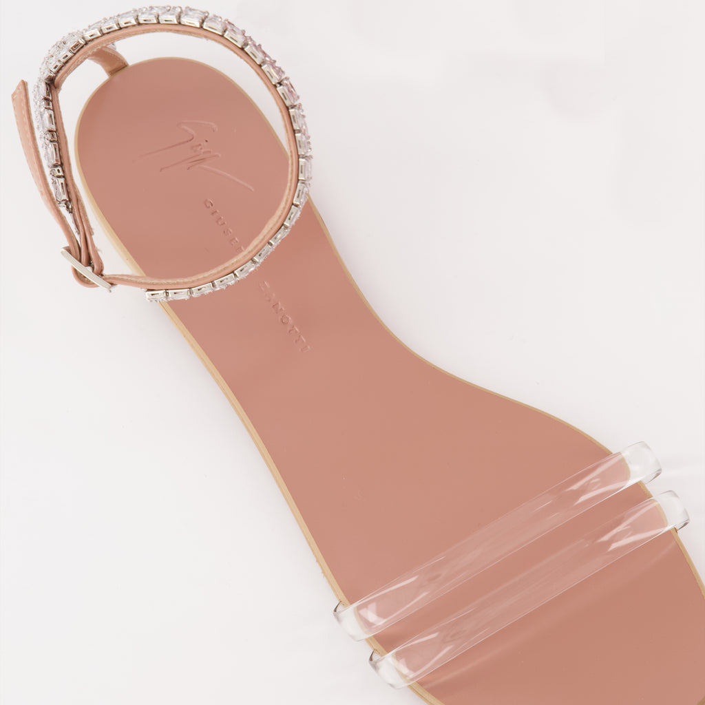 Chaussures ouvertes Sandales Agathe Plexi Giuseppe Zanotti Beige Femme