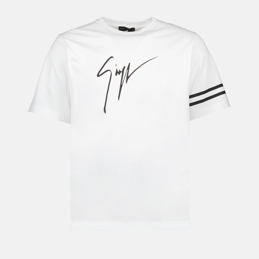T-shirts Logo T-shirt Giuseppe Zanotti White Man