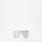 Brillen Lunettes de soleil masque Alexander McQueen Silber Unisex