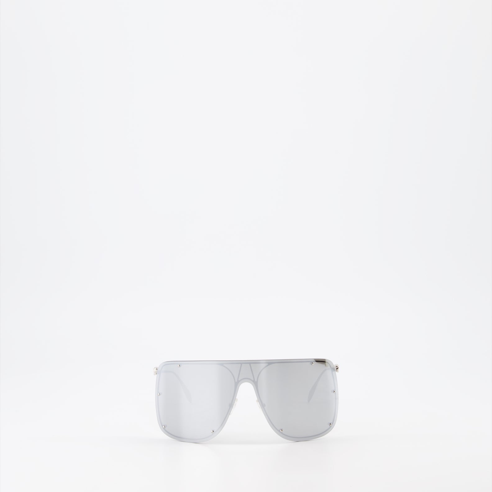 Brillen Lunettes de soleil masque Alexander McQueen Silber Unisex