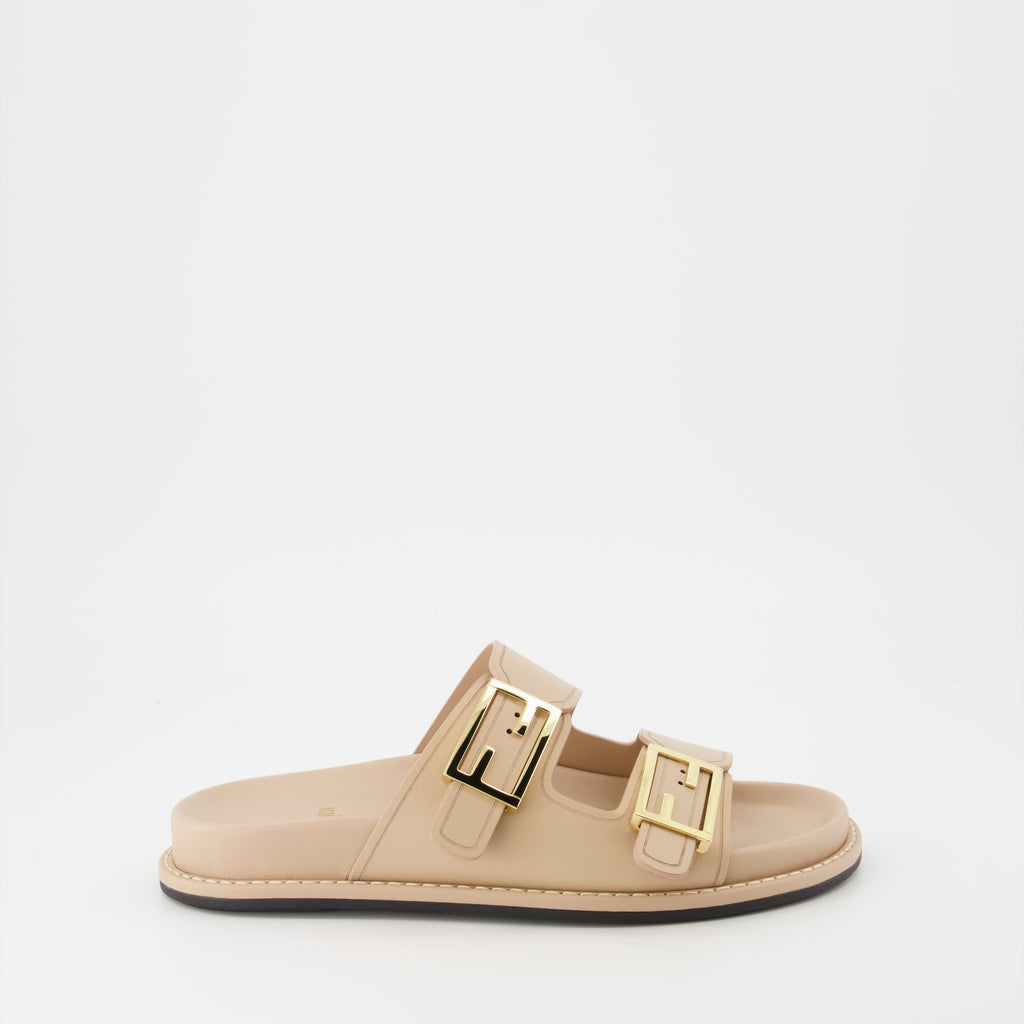 Zapatos abiertos Sandales Fendi Feel Fendi Beige Femme