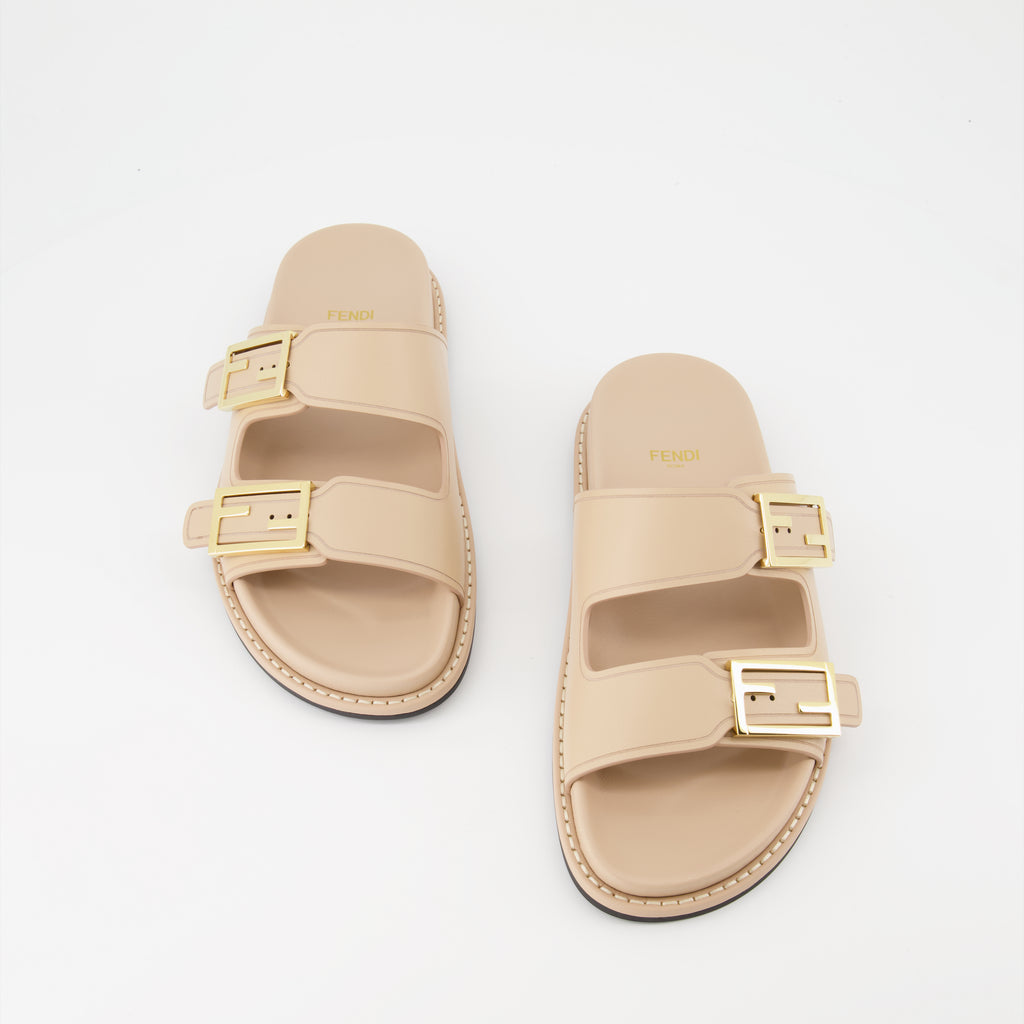 Zapatos abiertos Sandales Fendi Feel Fendi Beige Femme