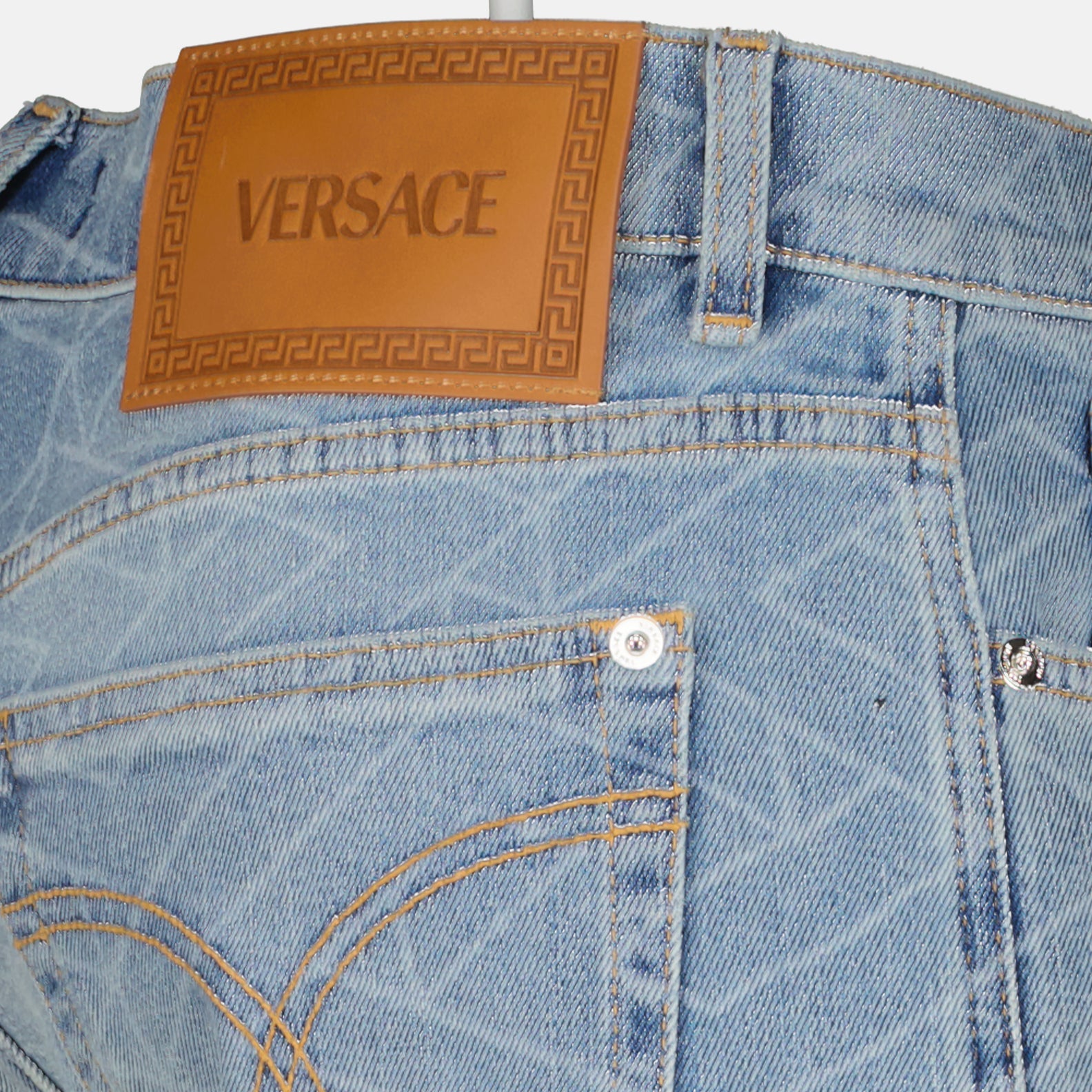 Pants Greca denim pants Versace Blue Man