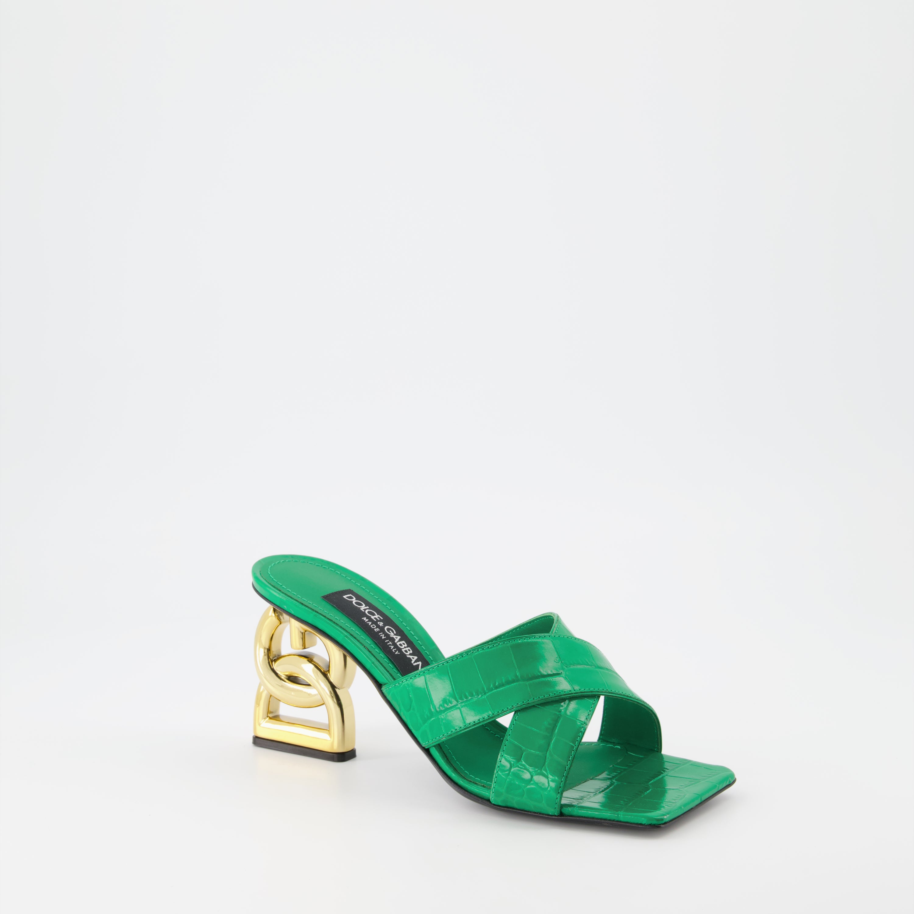 Offene schuhe Mules à talon Dolce & Gabbana Grün Femme