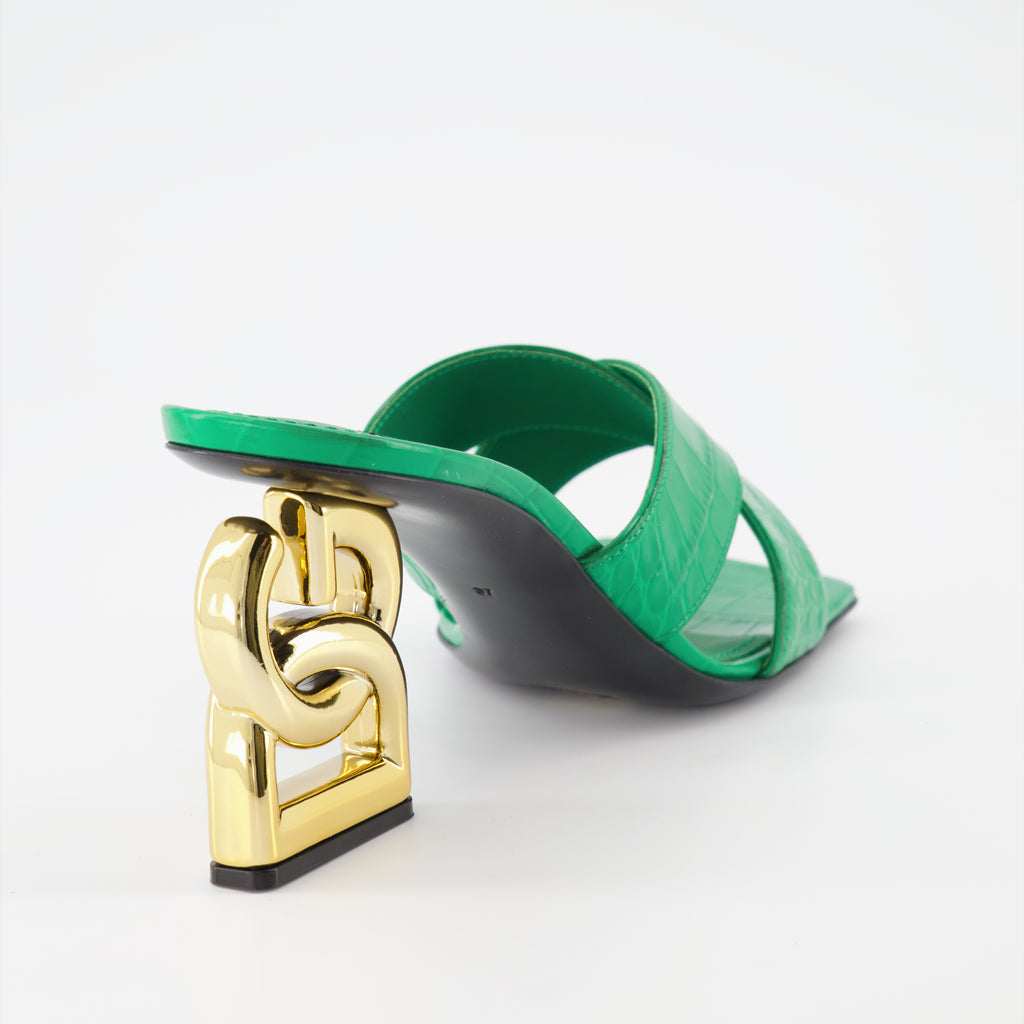 Offene schuhe Mules à talon Dolce & Gabbana Grün Femme