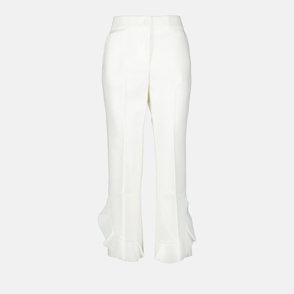 Hosen Pantalon à volants MSGM Weiß Femme
