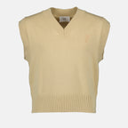 Maille Pull Ami de Coeur Ami PARIS Beige Unisexe