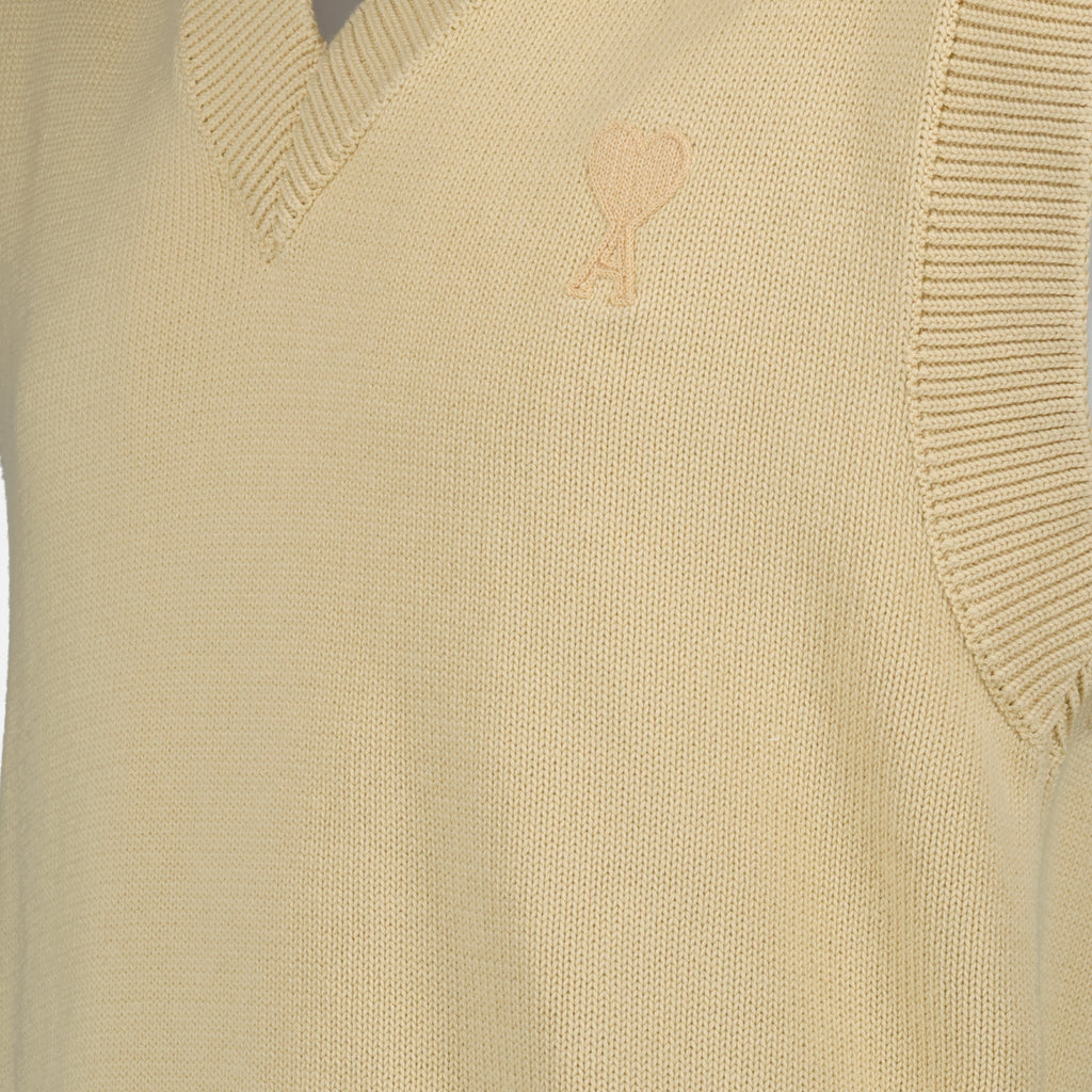 Maille Pull Ami de Coeur Ami PARIS Beige Unisexe