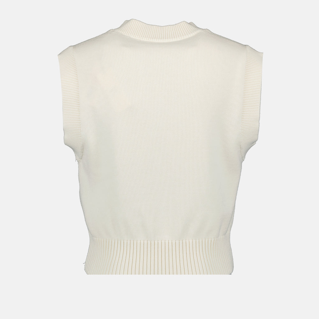 Maille Pull Ami de Coeur Ami PARIS Blanc Unisexe