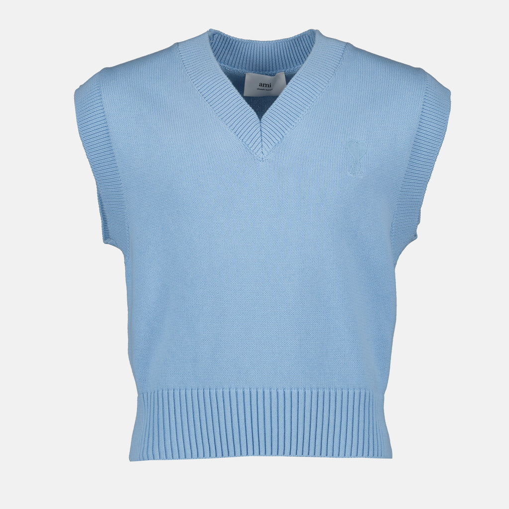 Maille Pull Ami de Coeur Ami PARIS Bleu Unisexe