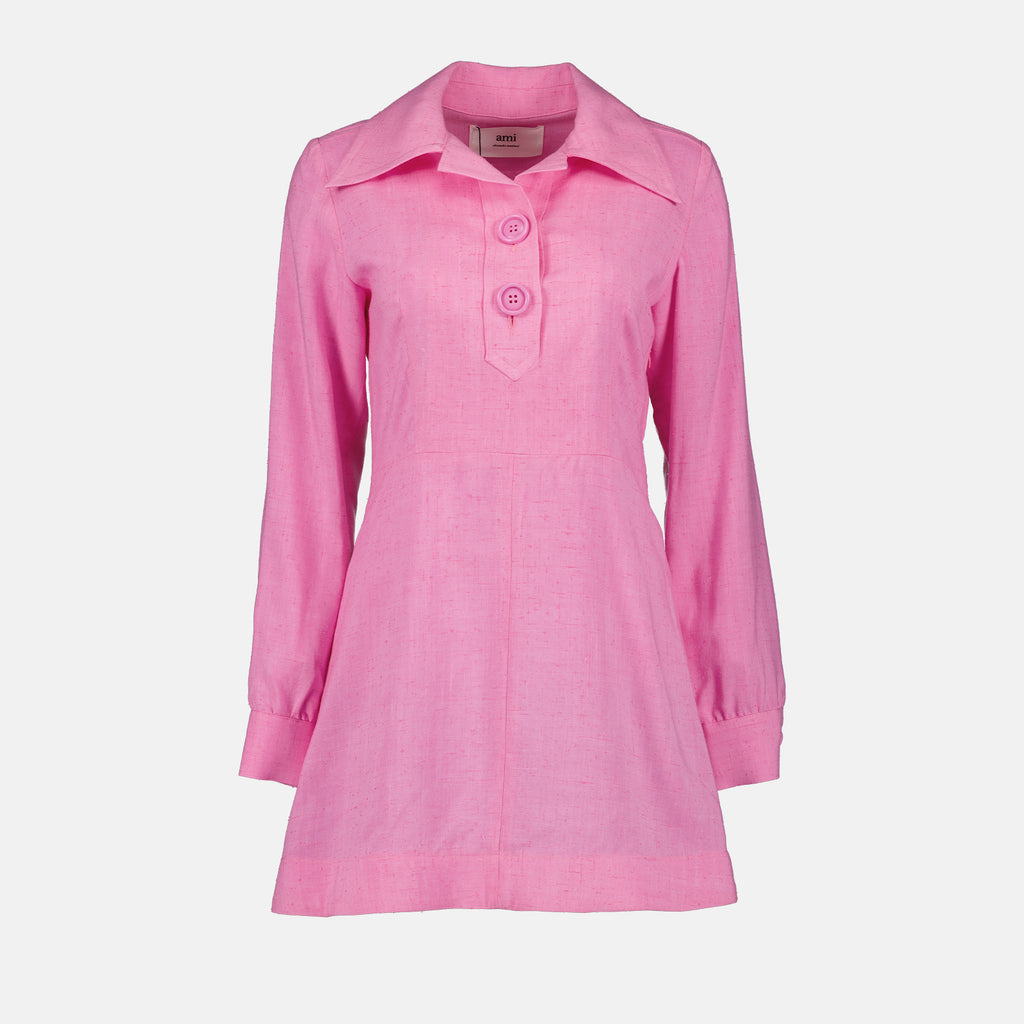 Robes Robe en viscose Ami PARIS Rose Femme