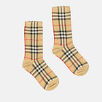 Sous-vêtements et homewear Chaussettes à carreaux Burberry Beige Unisexe