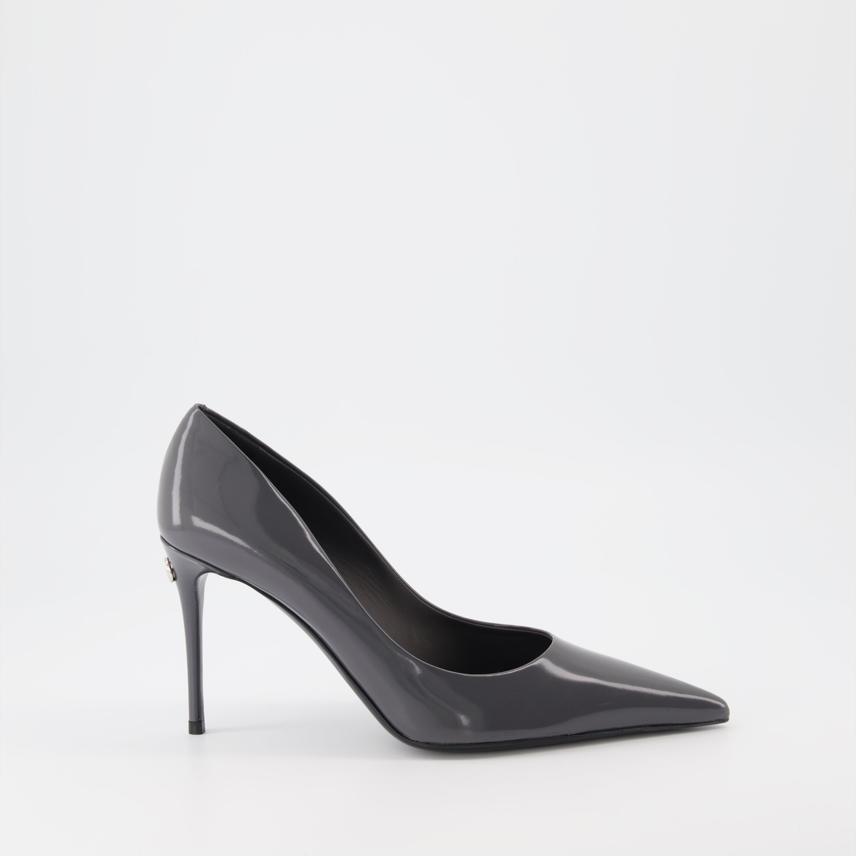 Heels Leather pumps Dolce & Gabbana Gray Women