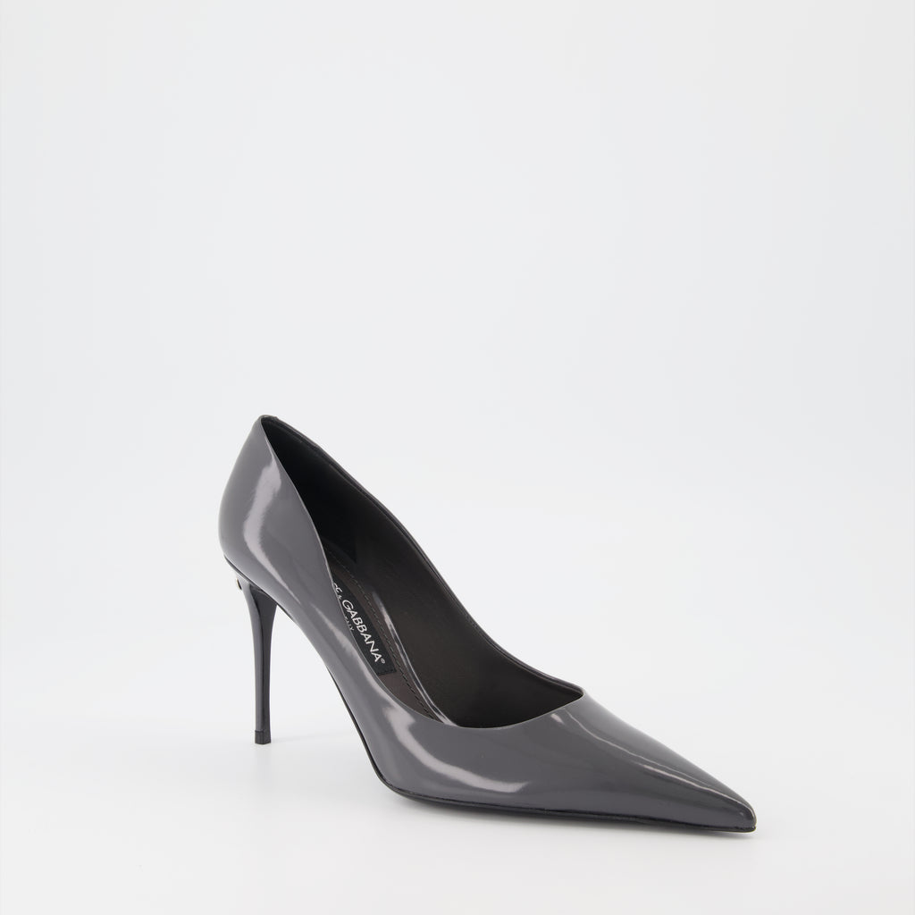 Heels Leather pumps Dolce & Gabbana Gray Women