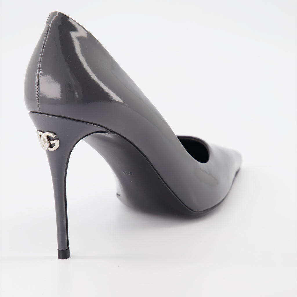 Heels Leather pumps Dolce & Gabbana Gray Women