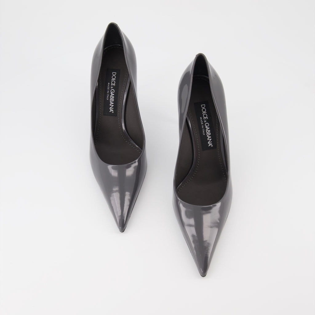 Heels Leather pumps Dolce & Gabbana Gray Women