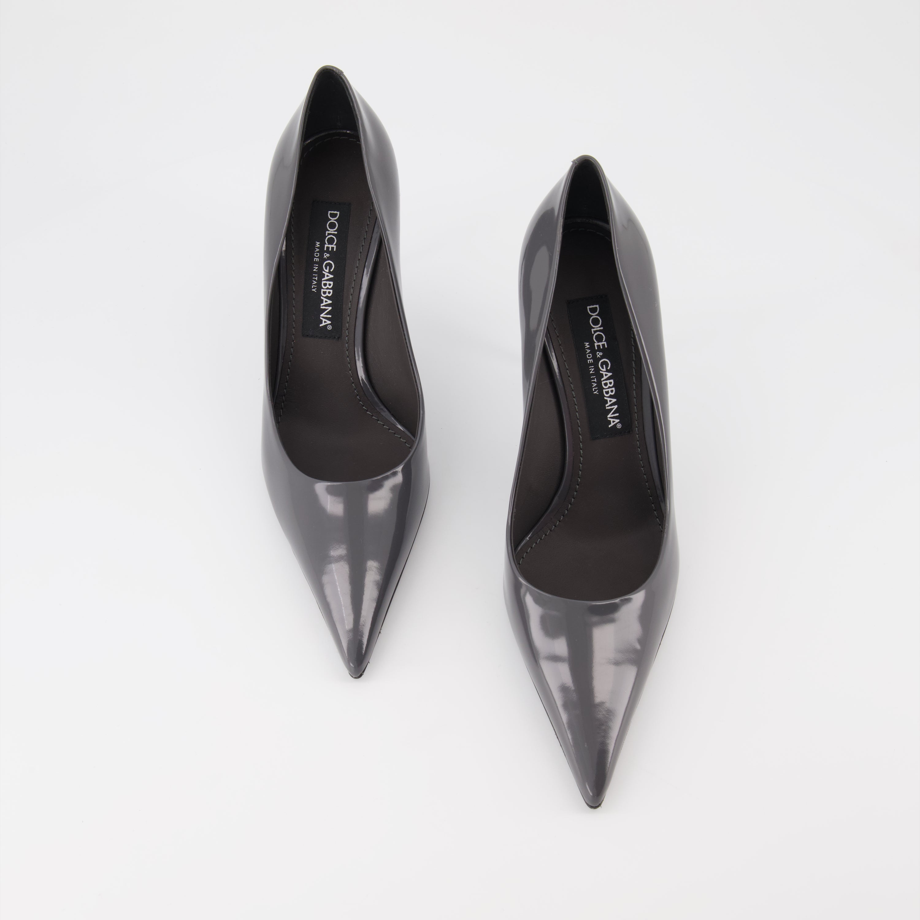 Heels Leather pumps Dolce & Gabbana Gray Women