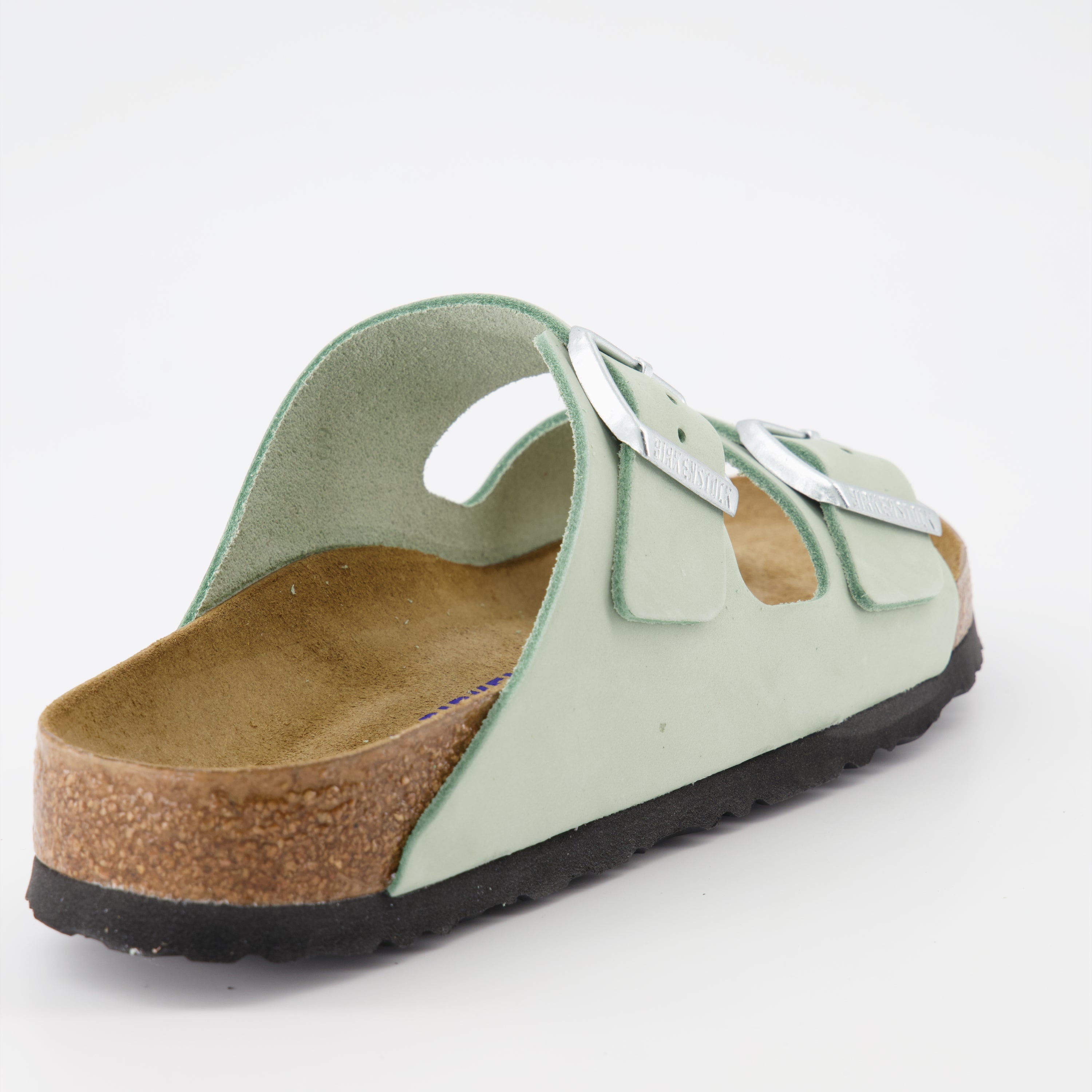 Chaussures ouvertes Claquettes Arizona Birkenstock Vert Femme