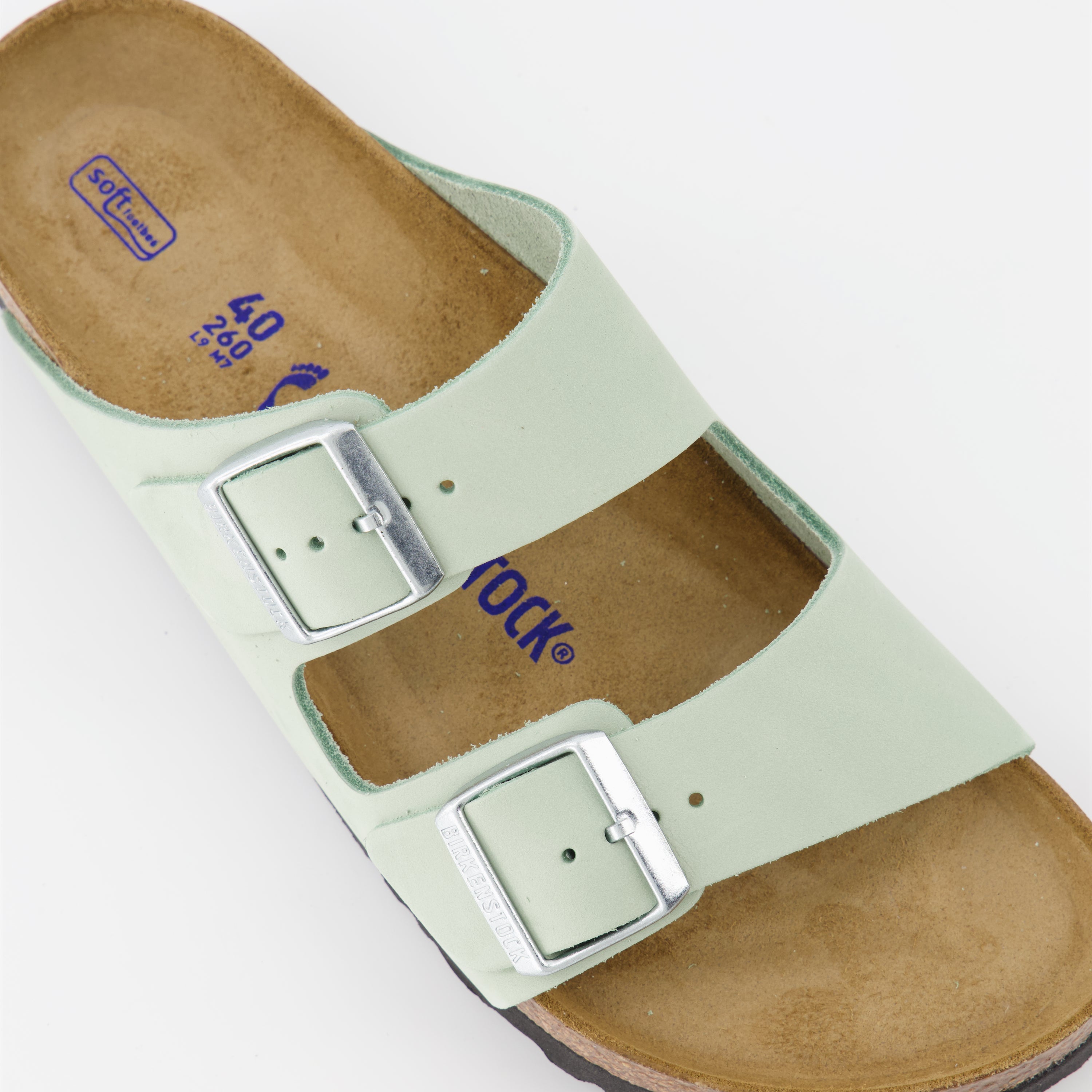 Chaussures ouvertes Claquettes Arizona Birkenstock Vert Femme