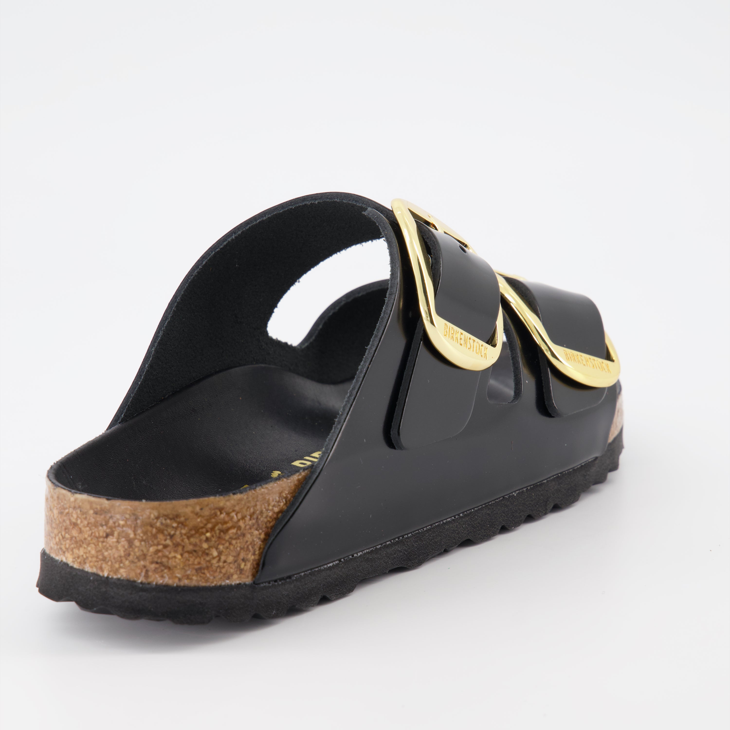 Chaussures ouvertes Claquettes Arizona Big Buckle Birkenstock Noir Femme