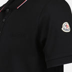 Polo shirts Polo shirt with logo and piping Moncler Black Man