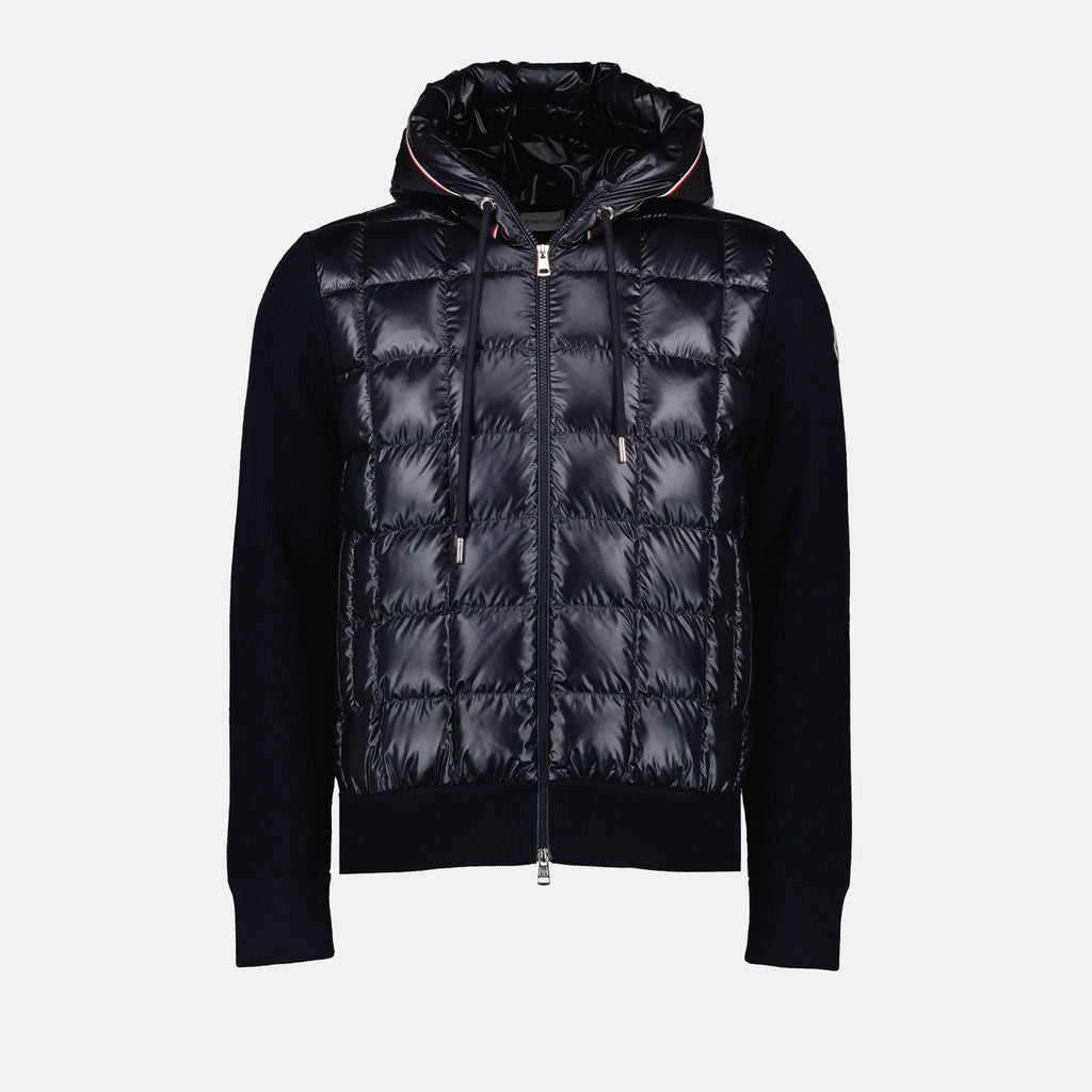 Vestes Veste bi-matière Moncler Bleu Homme